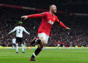 Wayne Rooney, fenomenale attaccante del Manchester United (Getty Images)