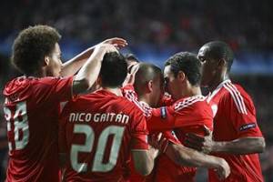 I giocatori del Benfica esultano dopo un gol (Getty Images)