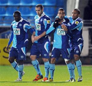 I giocatori del Le Havre esultano dopo un gol (Getty Images)