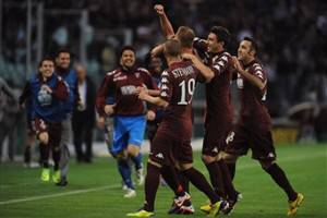 I giocatori del Torino esultano dopo un gol (GEtty Images)