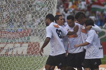 I giocatori dell' Atletico Mineiro esultano dopo un gol (Getty Images)