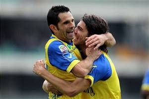 I giocatori del Chievo esultano dopo un gol (Getty Images)