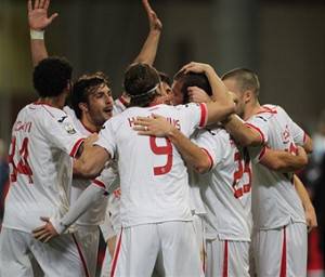 I giocatori del Padova esultano dopo un gol (Getty Images)