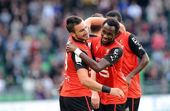 I giocatori del Rennes esultano dopo un gol (Getty Images)
