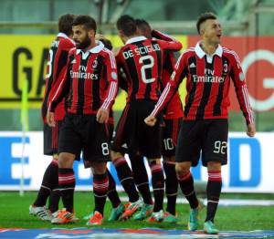 I giocatori del Milan festeggiano dopo una rete (Getty Images)