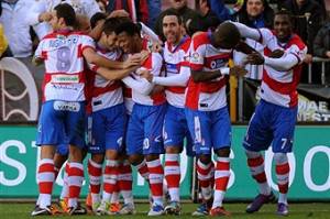 I giocatori del Granada esultano dopo un gol (Getty Images)