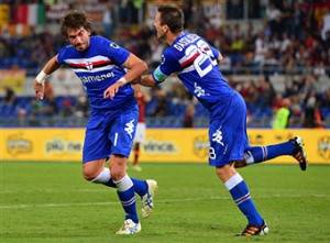 I giocatori della Sampdoria esultano dopo un gol (Getty Images)