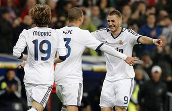 I giocatori del Real Madrid esultano dopo un gol (Getty Images)