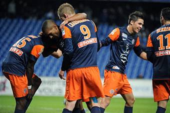 I giocatori del Montpellier esultano dopo un gol (getty Images)