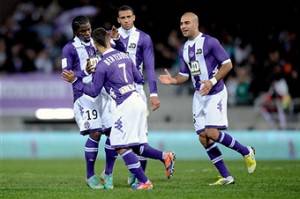 I giocatori del Tolosa esultano dopo un gol (Getty Images)