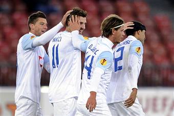 I giocatori dello Zurigo esultano dopo un gol (Getty Images)