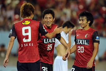 I giocatori del Kashima Antlers esultano dopo un gol (Getty Images)