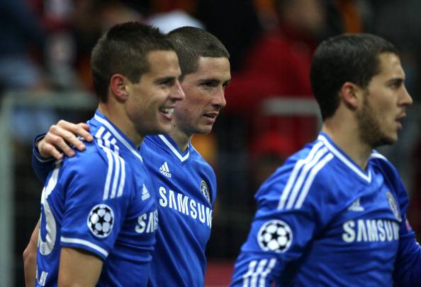 I giocatori del Chelsea esultano dopo un gol (getty Images)