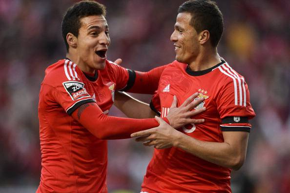 I giocatori del Benfica  esultano dopo un gol (Getty Images) 