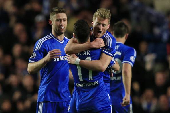 I giocatori del Chelsea esultano dopo un gol (Getty Images) 