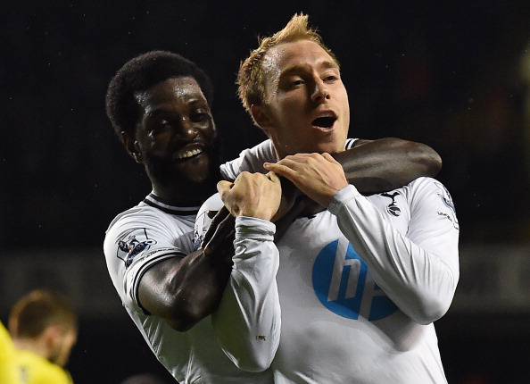 I giocatori del Tottenham esultano dopo un gol (Getty Images) 