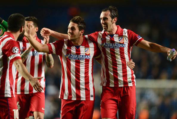 I giocatori dell'Atlético Madrid festeggiano una vittoria (Getty Images) 