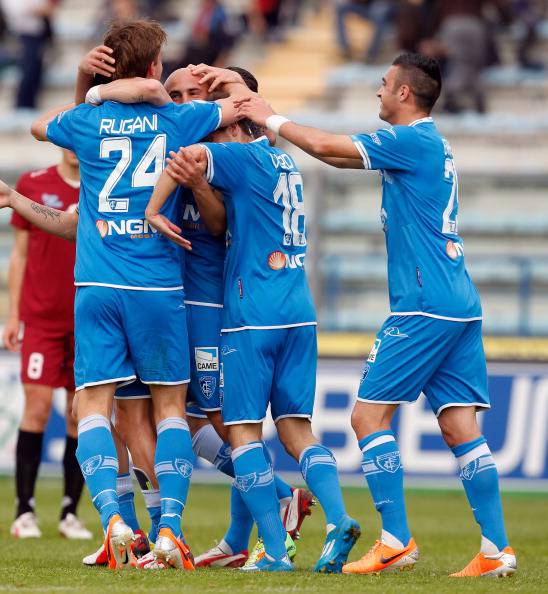 I giocatori dell'Empoli esultano dopo un gol (Getty Images) 
