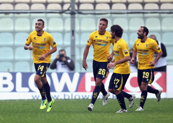I giocatori del Modena esultano dopo aver segnato (Getty Images) 