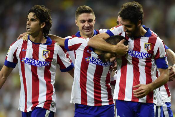 I giocatori dell'Atlético Madrid esultano dopo un gol (Getty Images) 