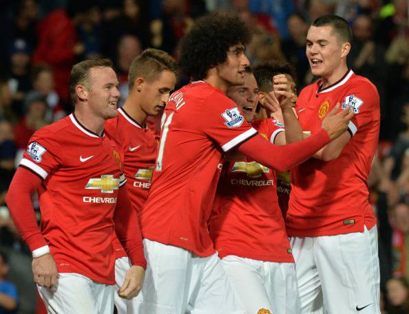 I giocatori del Manchester United esultano dopo un gol (Getty Images) 