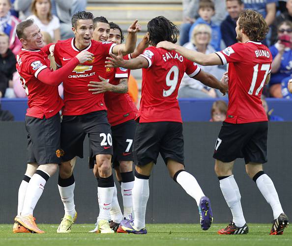 I giocatori del Manchester United esultano dopo un gol (Getty Images) 