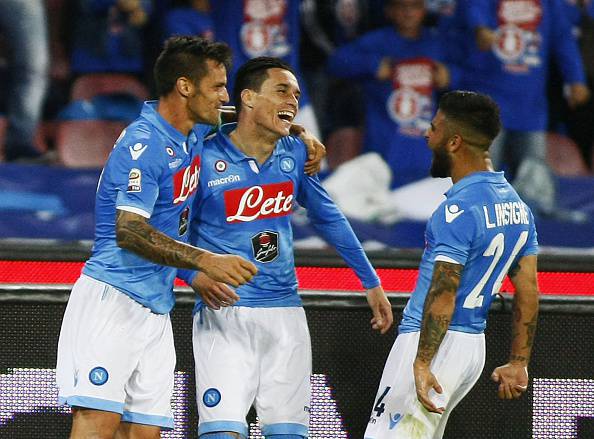 I giocatori del Napoli esultano dopo un gol (Getty Images) 