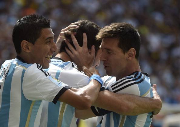 I giocatori dell'Argentina esultano dopo un gol (Getty Images) 