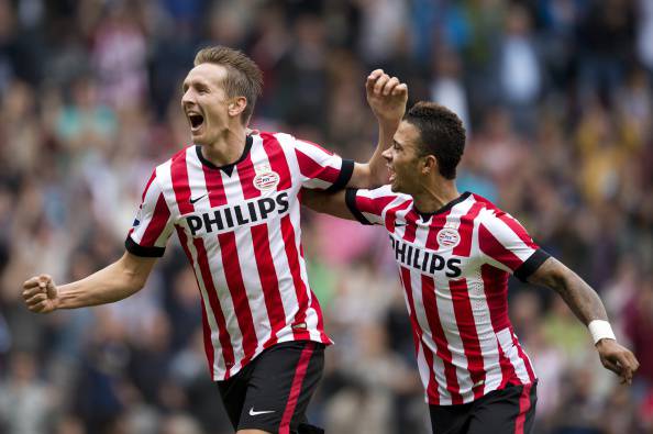 I giocatori del PSV  esultano dopo un gol (Getty Images)  
