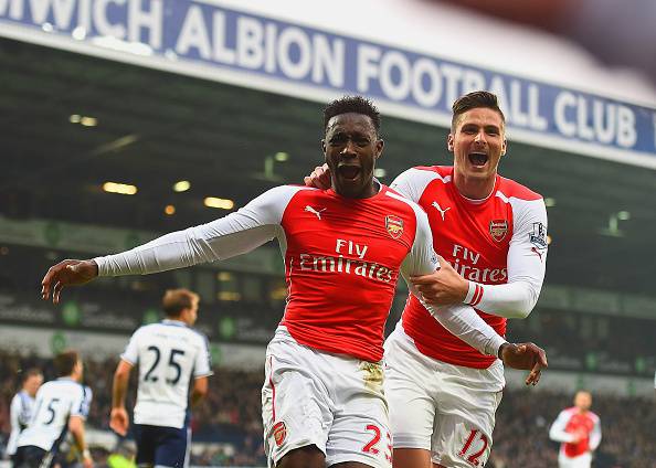 I giocatori dell'Arsenal esultano dopo un gol (Getty Images) 